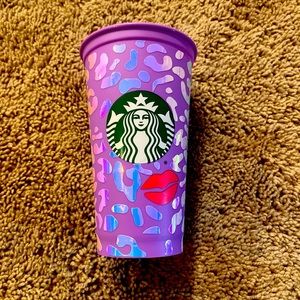 Custom holographic Starbucks cup